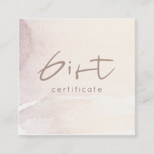 Elegant Abstract Gold Purple Logo Gift Certificate