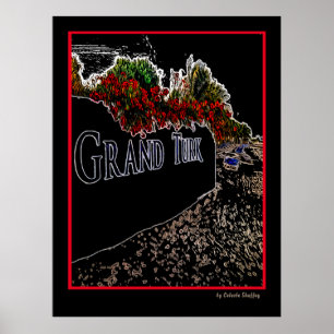 Elegant Abstract Grand Turk Poster