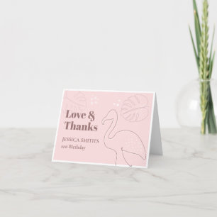 Elegant Abstract Lets Flamingle Thank You Card