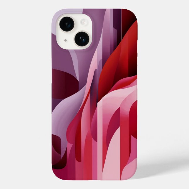 Elegant Abstract Lilac Red Pink Colours Case-Mate iPhone Case (Back)