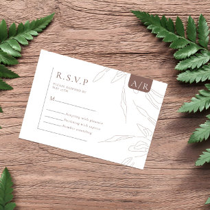 Elegant Abstract Minimalist RSVP Card