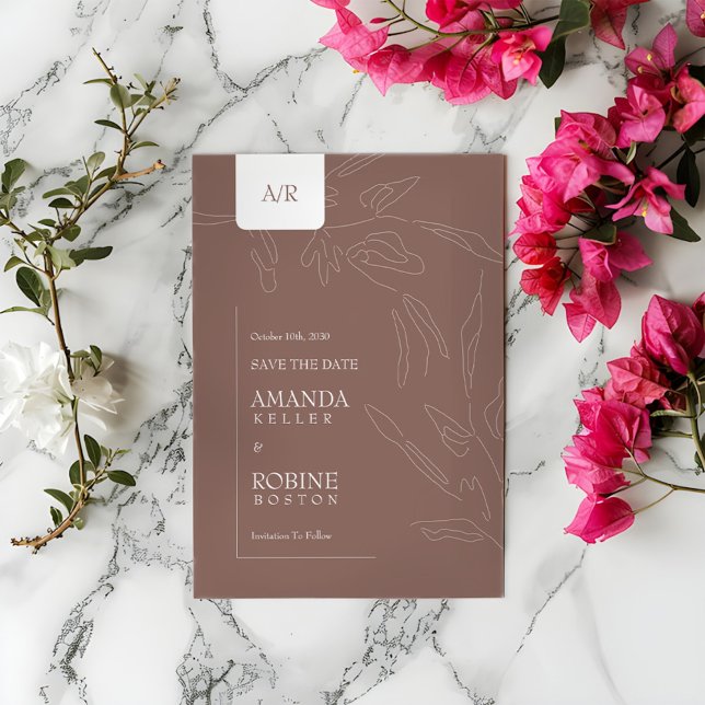 Elegant Abstract Minimalist Wedding Save The Date (Creator Uploaded)