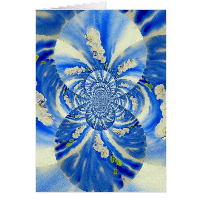 Elegant abstract Orchid Watercolor painting (Front)