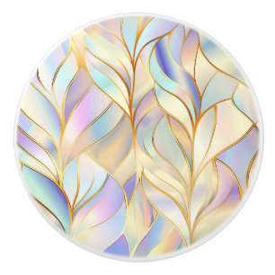 Elegant Abstract Pastel Ceramic Knob