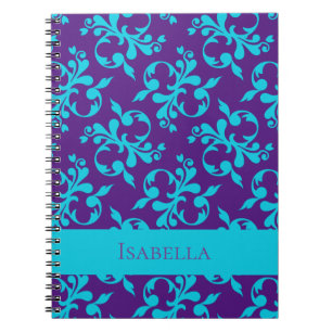 Elegant Abstract Pattern Custom Name Composition N Notebook