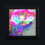 Elegant abstract pink teal floral painting gift box<br><div class="desc">Elegant abstract pink teal floral painting</div>