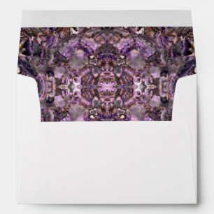 Elegant abstract purple lavender lilac marble envelope