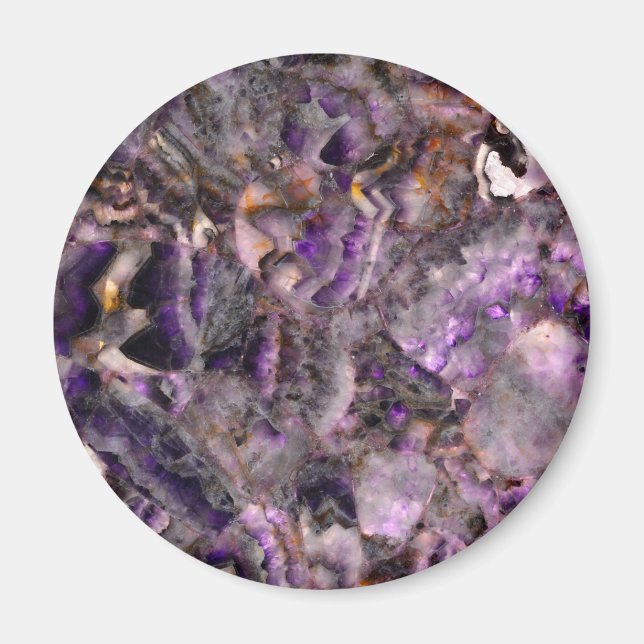 Elegant abstract purple lavender lilac marble magnet (Front)