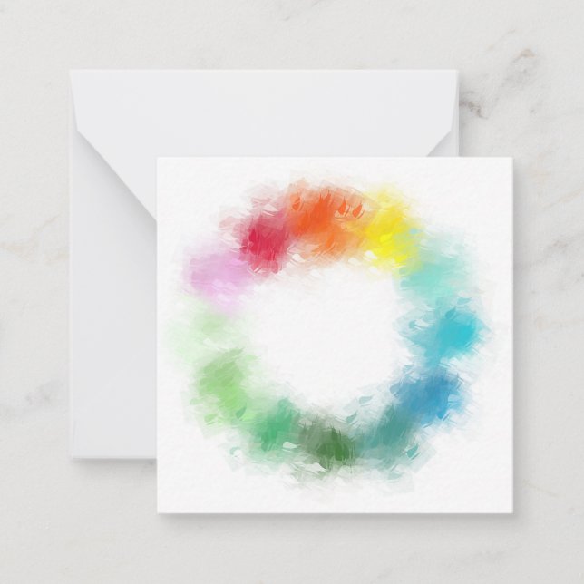 Elegant Abstract Rainbow Colours Template (Front)