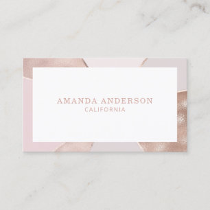 Elegant Abstract Rose Gold Foil   Business Card