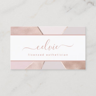 Elegant Abstract Rose Gold Foil Business Card