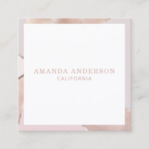 Elegant Abstract Rose Gold Foil Business Card