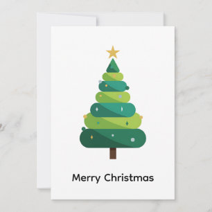 Elegant Abstract Simple Minimalist Christmas Tree  Holiday Card