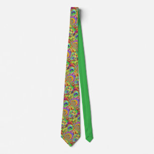 Elegant abstract sunflowers tie