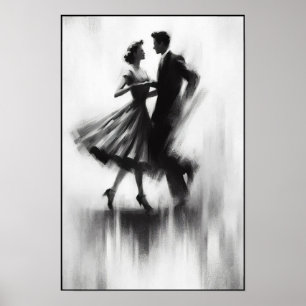 Elegant Abstract Swing Dance  Poster