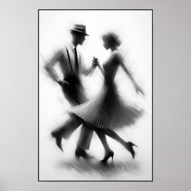 Elegant Abstract Swing Dance  Poster (Front)