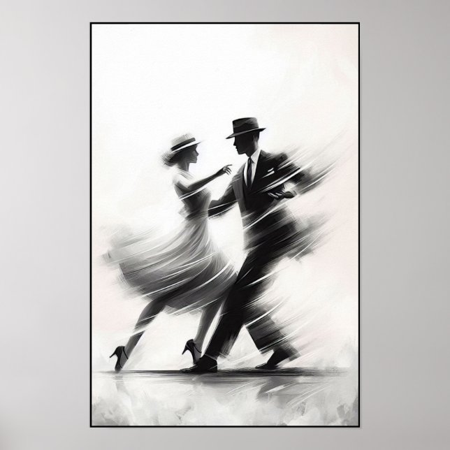 Elegant Abstract Swing Dance  Poster (Front)