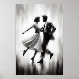 Elegant Abstract Swing Dance  Poster