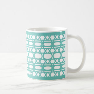 Elegant Abstract Teal Pattern Coffee Mug