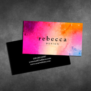 Elegant abstract vibrant colourful graphic design business card