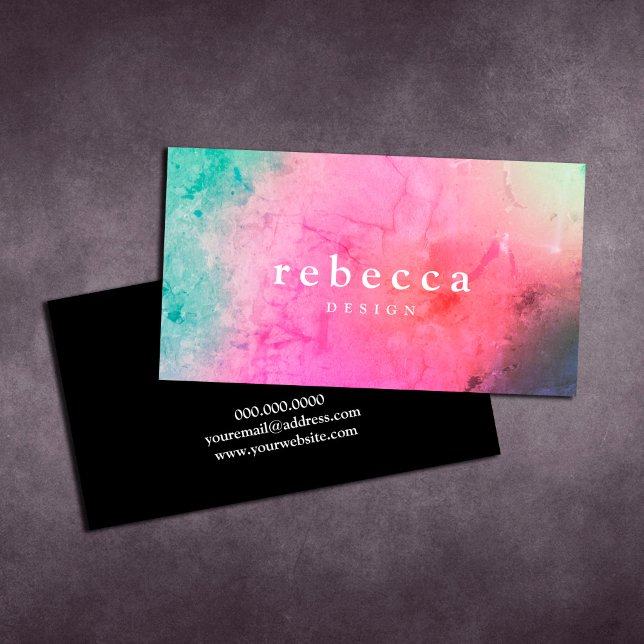 Elegant abstract vibrant colourful graphic design business card (Creator Uploaded)