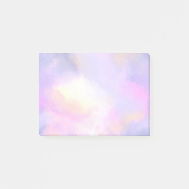 Elegant Abstract Watercolor Cosmic Space Design Post-it Notes (Front)