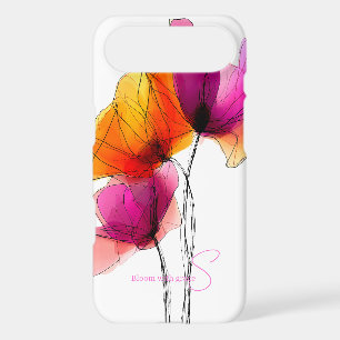 Elegant Abstract Watercolor Floral Custom Monogram