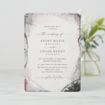 Elegant Abstract Watercolor Light Purple Wedding