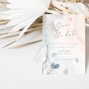 Elegant Abstract Winter-Save the Date Wedding Card