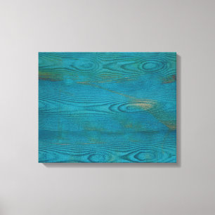 Elegant Abstract Wood grain Texture Teal blue Canvas Print