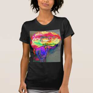 Elegant abstract Yellow floral Poppy T-Shirt