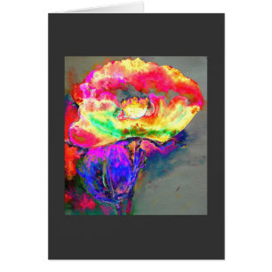 Elegant abstract yellow pink floral flower poppy