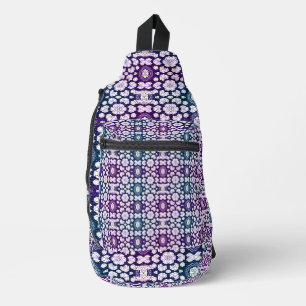Elegant Abtstract Geometric Flowers Filter 2 Sling Bag