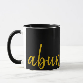 Elegant abundance Wording Gold Minimal Spiritual Mug