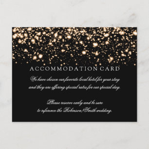 Elegant Accommodation Gold Midnight Glam Postcard