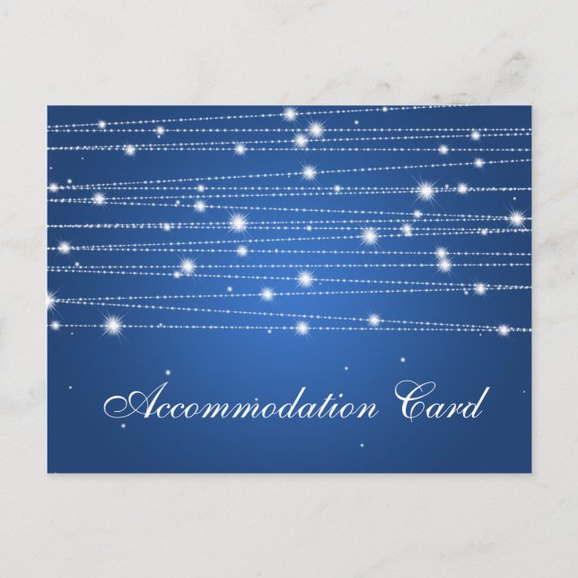 Elegant Accommodation Sparkling Lines Sapphire Postcard (Front)