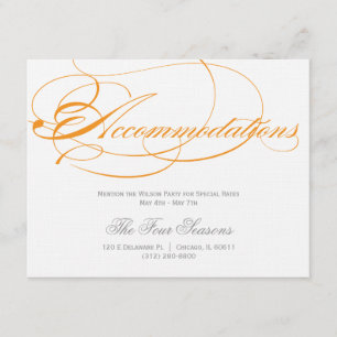 Elegant Accomodations Invitation - Orange