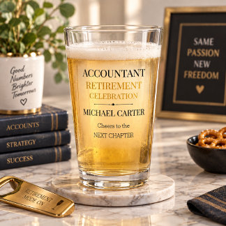 Elegant Accountant Retirement Gift Keepsake Glass
