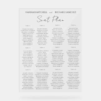 Elegant Acrylic Wedding Seating Chart