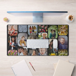    Elegant Add 17 Photos Modern Love You Dad Black Desk Mat