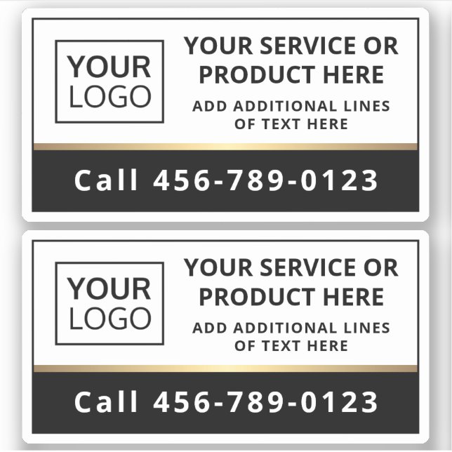 Elegant add logo black and white business service  (Front)