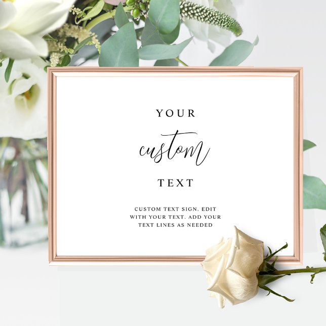 Elegant, Add Your Custom Text, Script Wedding Sign (Creator Uploaded)