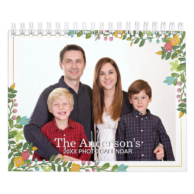Elegant Add Your Own Photo 2-Page 2025 Calendar (Cover)