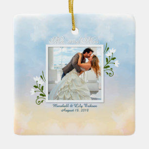 Elegant Add Your Own Photo Wedding Ornament