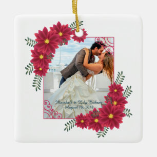 Elegant Add Your Own Photo Wedding Ornament
