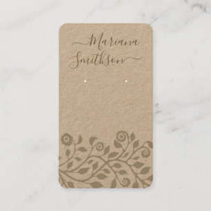Elegant Add Your QR Code Earrings Display Card