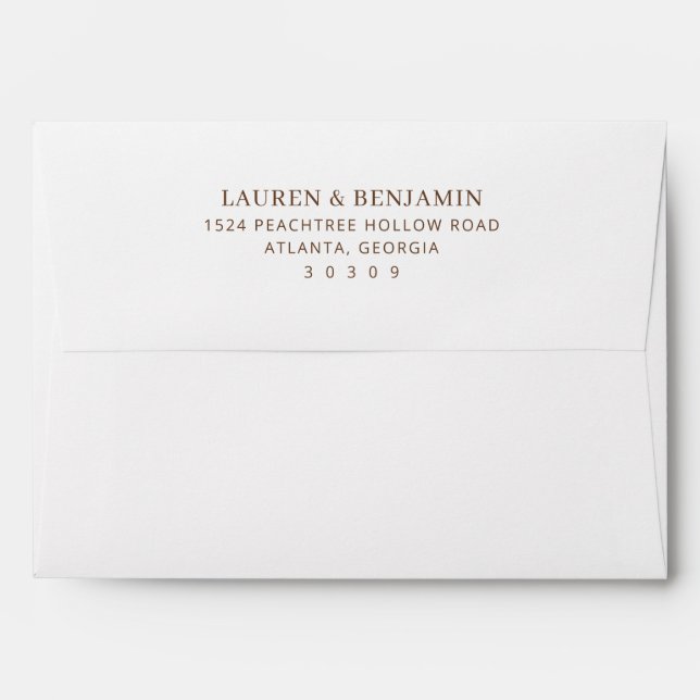 Elegant Address Label Design Envelope (Back (Top Flap))