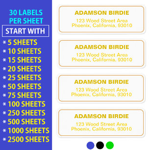Elegant Address Stickers for Mail (Gold Labels)