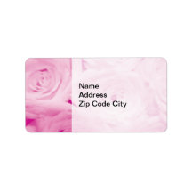Elegant address stickers | Pink rose flower design