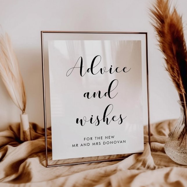 Elegant Advice and wishes wedding sign (Creator Uploaded)